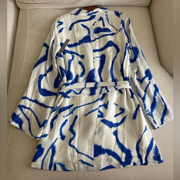 SOVERE V-Neck Wrap Dress In Blue Tide (Bought at Anthropologie) - Picture 3 of 15